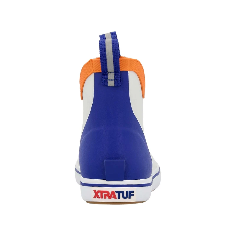 Youth Blue Ankle Deck Boot White