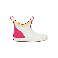 Toddler Pink Ankle Deck Boot White