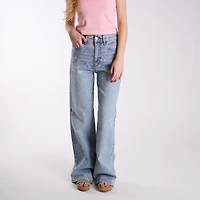 Rhinestone Straight Leg Jeans