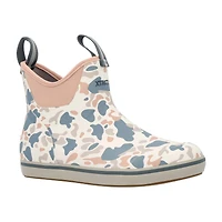 Women's 6 Inch Ankle Deck Boot Ivory Duck Camo