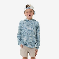 Youth Long Sleeve Performance Hoodie Seaside Camo