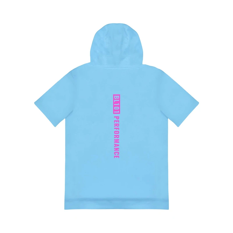 Youth Cotton Candy Blue Short Sleeve Hoodie