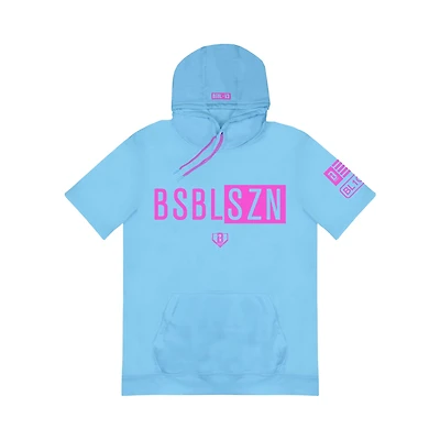 Youth Cotton Candy Blue Short Sleeve Hoodie