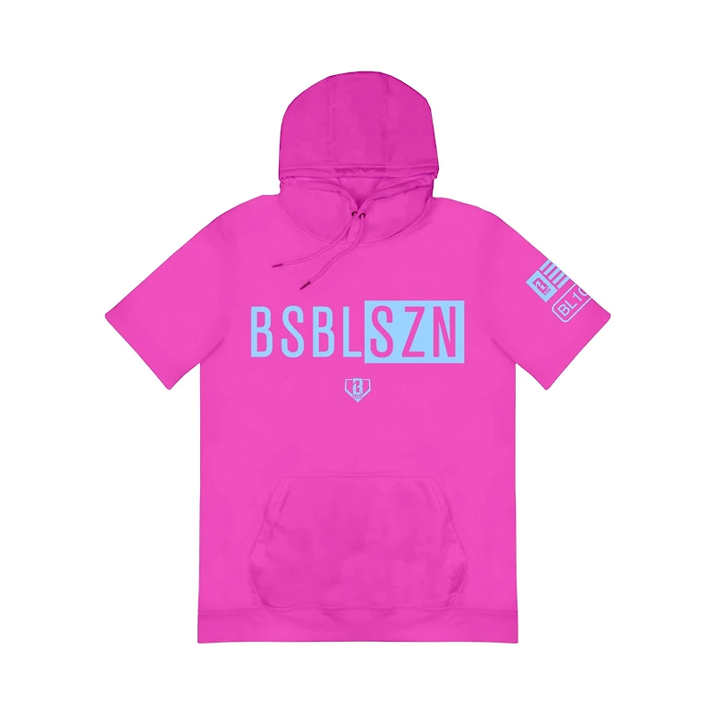 Youth Cotton Candy Pink Short Sleeve Hoodie