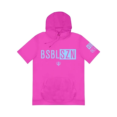 Youth Cotton Candy Pink Short Sleeve Hoodie