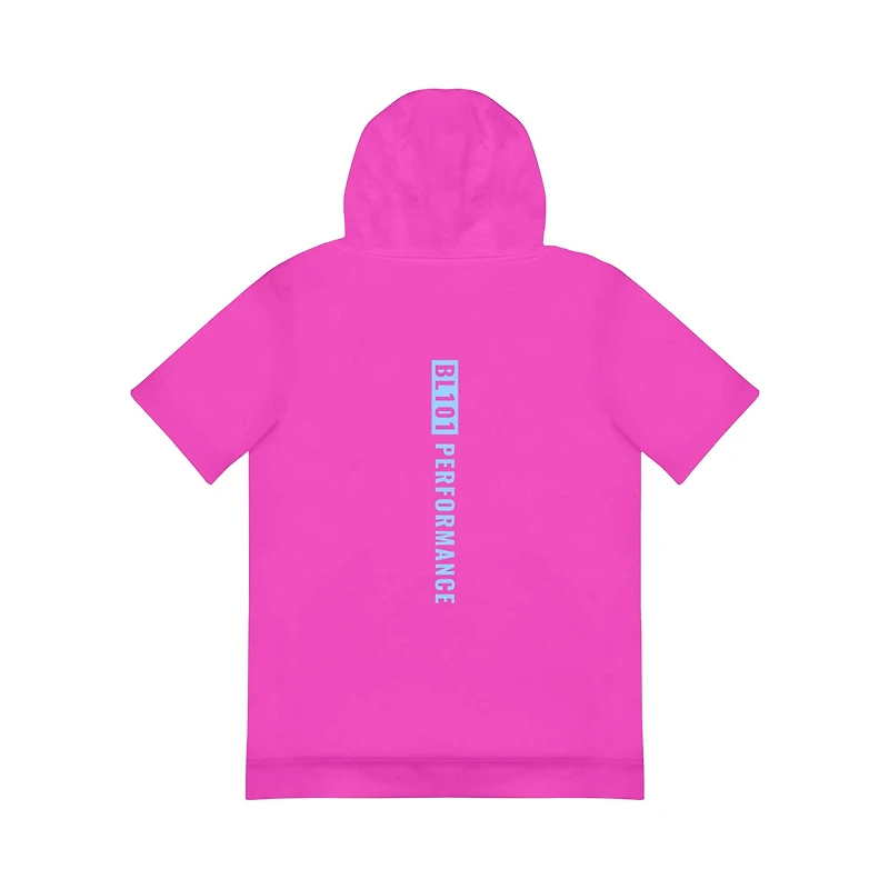 Youth Cotton Candy Pink Short Sleeve Hoodie