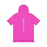 Youth Cotton Candy Pink Short Sleeve Hoodie