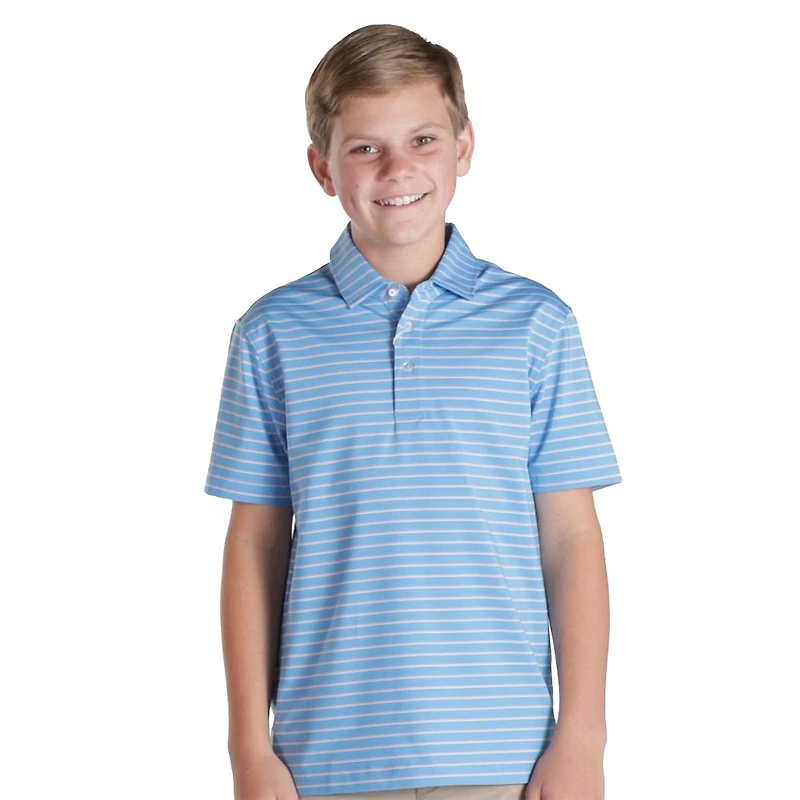 Youth Micro Stripe Performance Polo