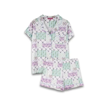 Youth Floral Patchwork Pajama Set
