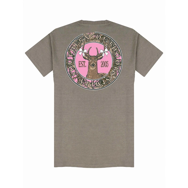 Youth Pink Deer Short Sleeve T-Shirt