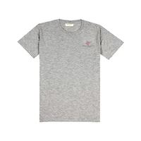 Youth Deerly Pink Camo Short Sleeve T-Shirt Storm Grey