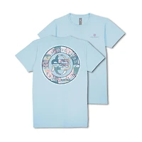 Youth Quilted Logo Short Sleeve T-Shirt Ice Blue