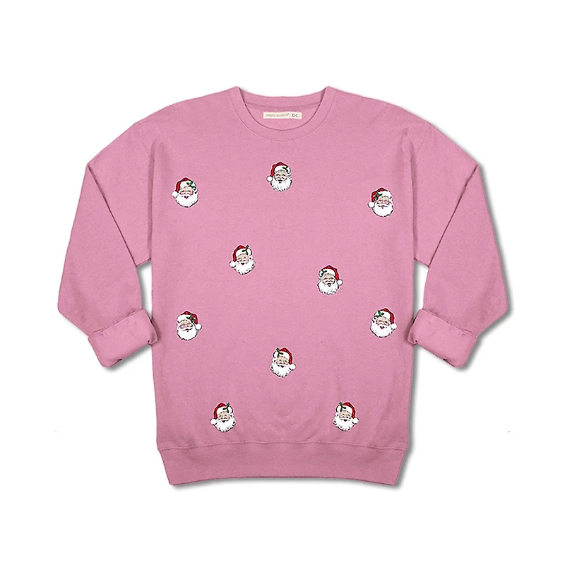 Youth Scattered Santa Crewneck Sweatshirt