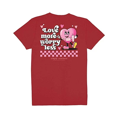 Youth Love More, Worry Less Short Sleeve T-Shirt