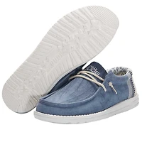 Men's Wally Linen Shoe Natural Blue