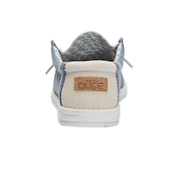 Men's Wally Linen Shoe Natural Blue