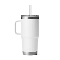 White Rambler 25oz Straw Mug