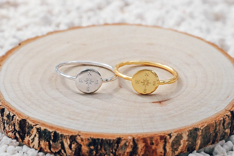 Compass Ring Silver