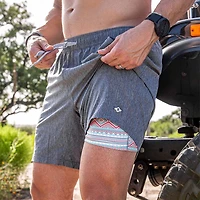 Men's Dark Heather Grey Athletic Performance Shorts