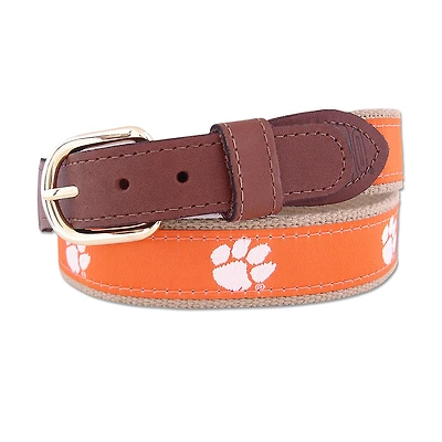 Clemson Ribbon Belt Orange
