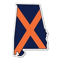 3 inch Auburn State Flag Decal