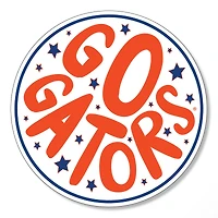 3 inch Circle Star Go Gators Decal