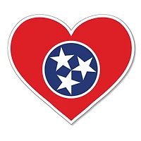 3 inch Heart Tri-Star Decal