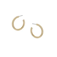 Brushed Gold .75 inch Earrings