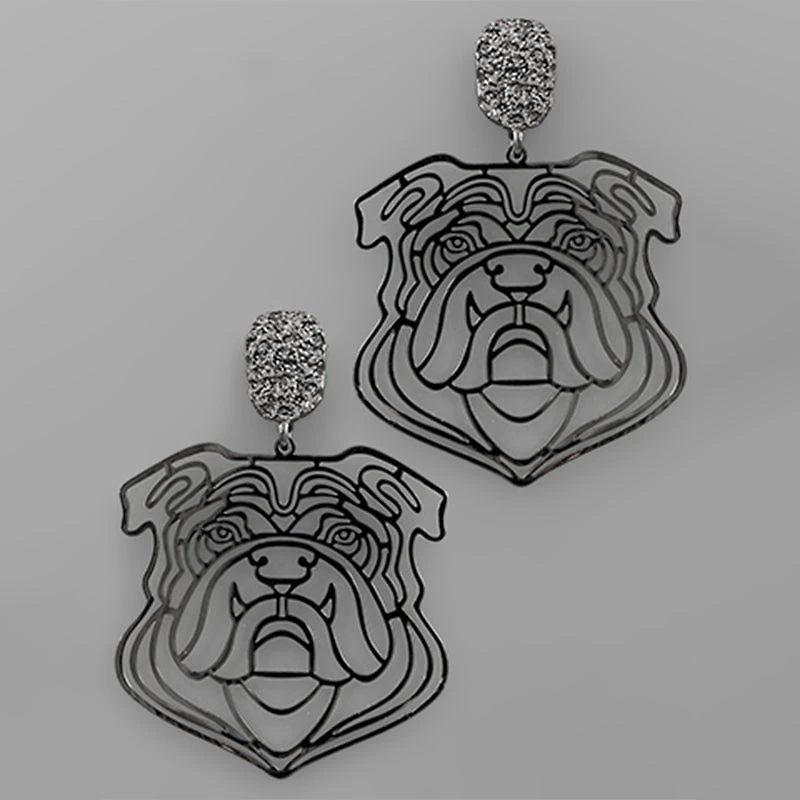 Filigree Bulldog Earrings