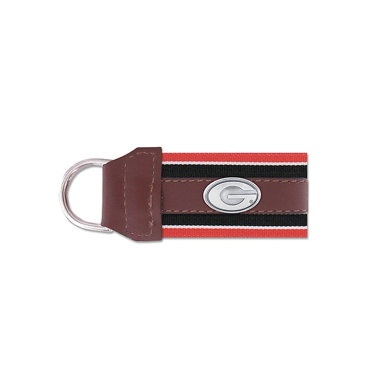 University of Georgia G Concho Leather Key Fob