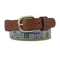 Rainbow Row Ribbon Belt Grey and Khaki