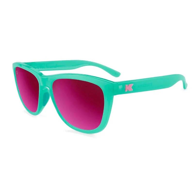 Knockaround® Premium Sports Sunglasses in Aquamarine and Fuchsia