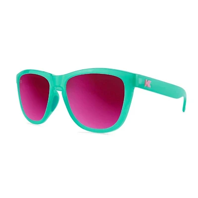 Knockaround® Premium Sports Sunglasses in Aquamarine and Fuchsia