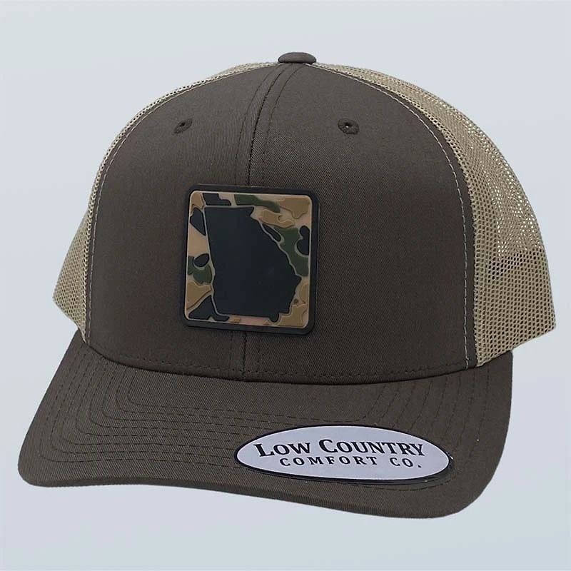 Georgia Camo Patch Trucker in Brown