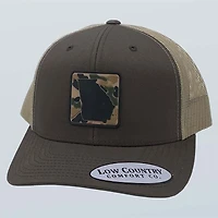 Georgia Camo Patch Trucker in Brown