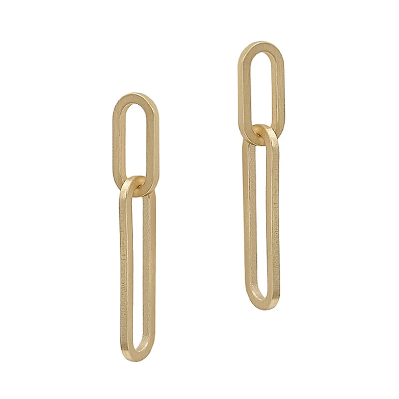 Matte Chain Link Earrings