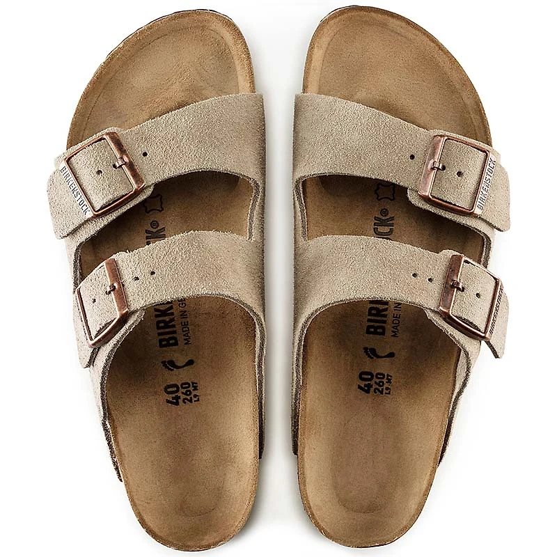 Women's Arizona Suede Leather Sandals Taupe