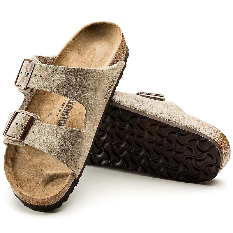 Women's Arizona Suede Leather Sandals Taupe