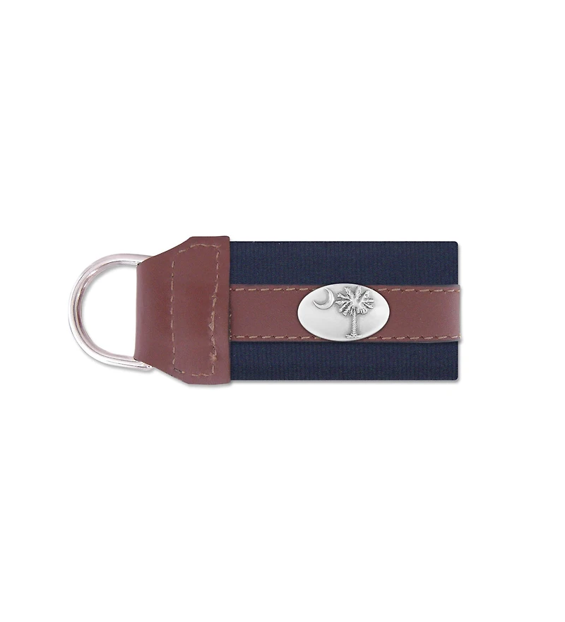 Palm Concho Leather Key Fob