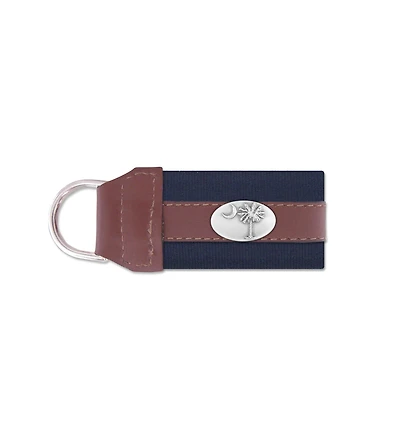 Palm Concho Leather Key Fob