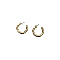 14K Gold Dipped Thick Medium Post Earrings