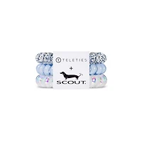 Blue Leopard Small Hair Tie 3 Pack