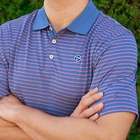 Tennessee Tri-Star Hester Stripe Polo Washed Navy and Red