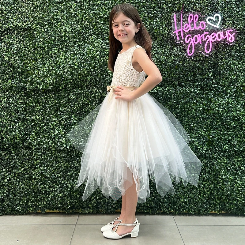 Couture Design Paparazzi Dress Lace Champagne