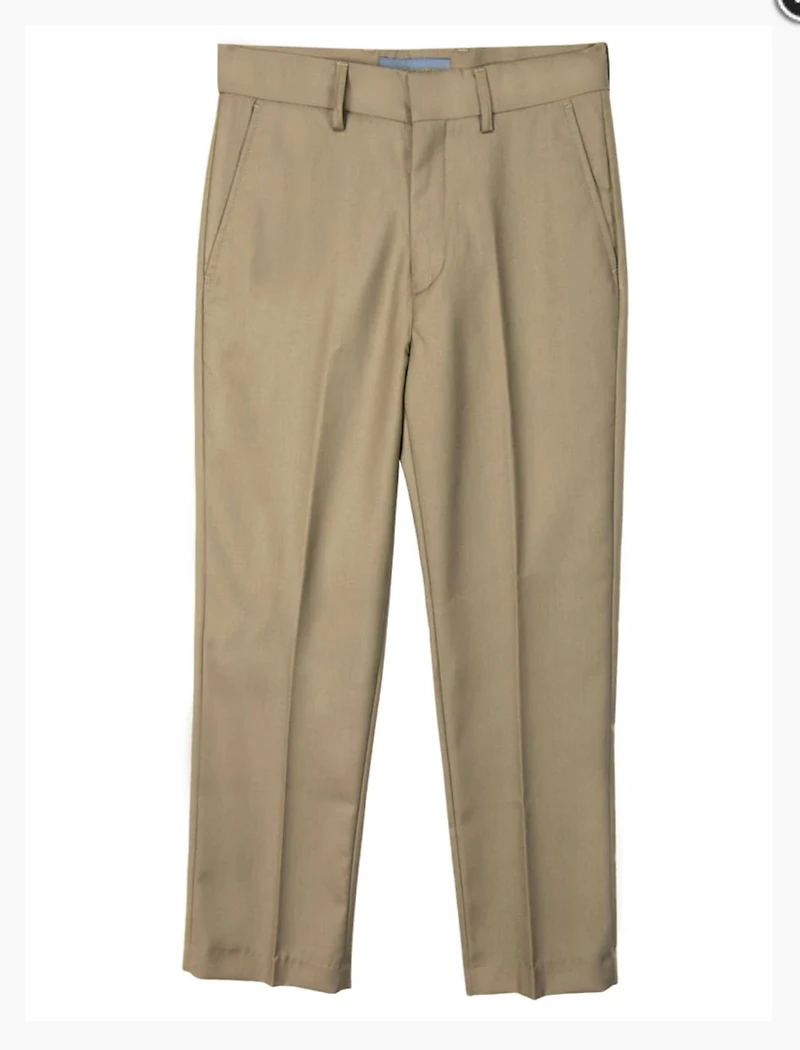 Boys Tan Slim Dress Pants