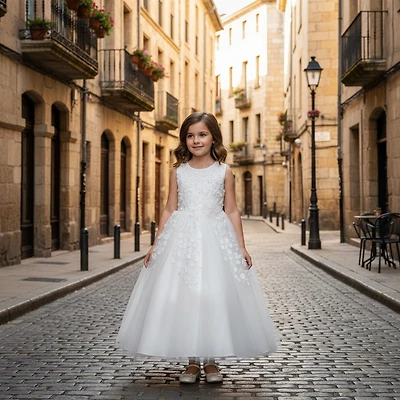 Paparazzi White Designer Flower Lace Bodice With