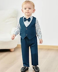 Paparazzi Deep Turquoise Boys 5 pc Vest Set