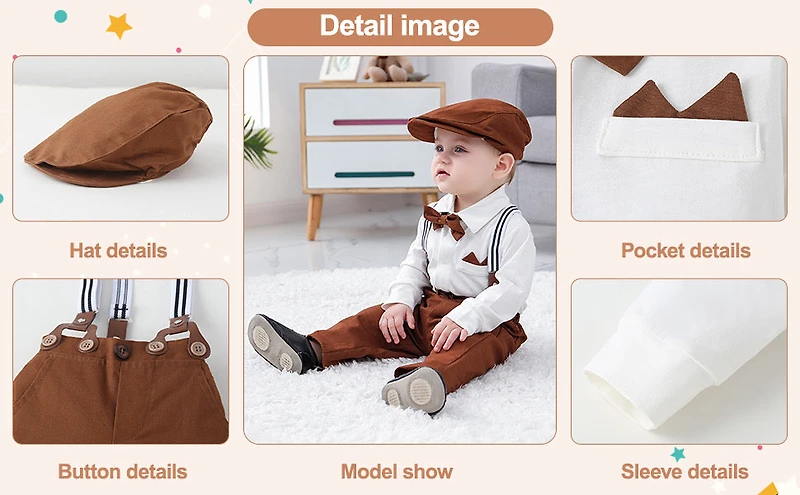 Paparazzi Camel Boys 5 pc Vest Set