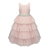 Pink Full Layered  Ruffle Dress