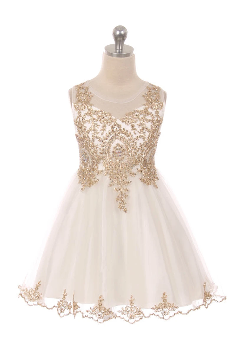 Designer Graduation Dress Ivory
